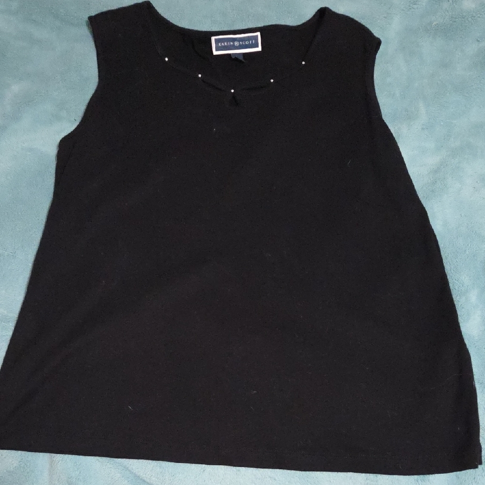 Karen Scott Women's Classic Black Tank Top